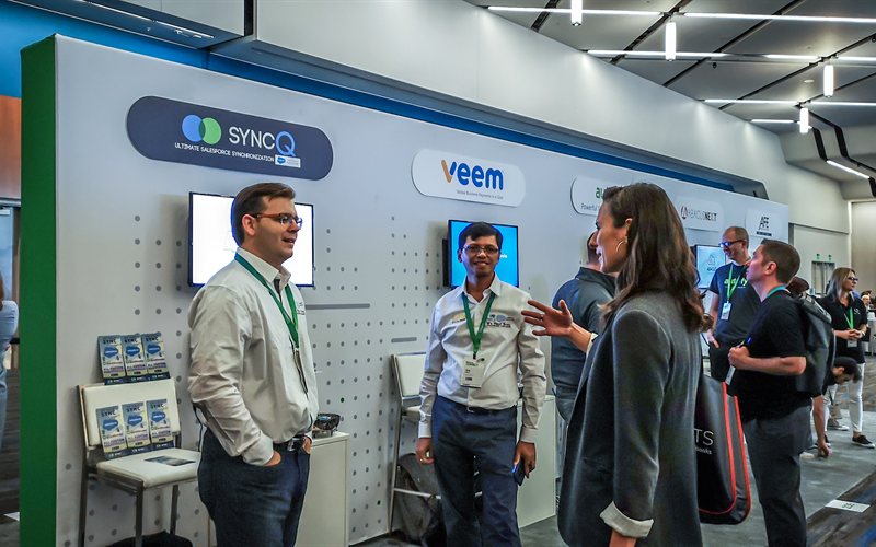 SyncQ booth at conference expo floor